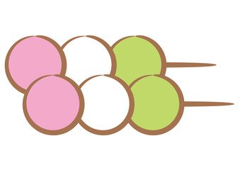 お花見の三色団子