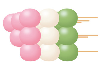 お花見の三色団子