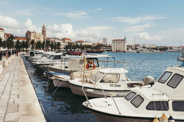 Harbour area in Split Croatia
