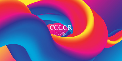 Fluid Colors. Liquid Shape. Ink Splash. Vector.