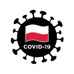 COVID-19 coronavirus and Poland flag