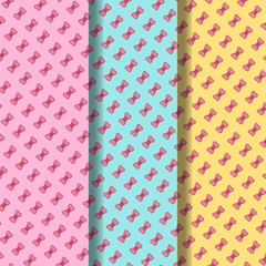 Cute kawaii background pattern ribbons 
