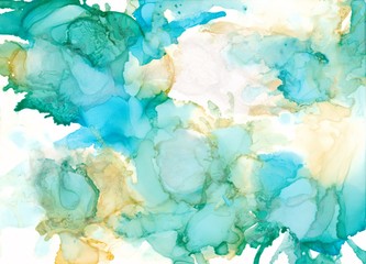 bright colored watercolor abstract hand-drawn background