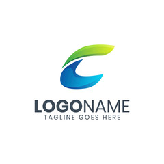 Modern letter C logo design