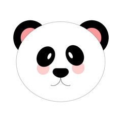 Cute panda face. vector eps 10