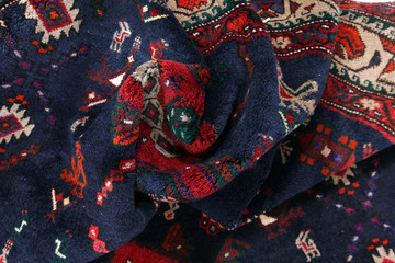 Old and modern Persian Colourful Arabesque and handmade carpet, rug gelim, patchwork, and Gabbeh...