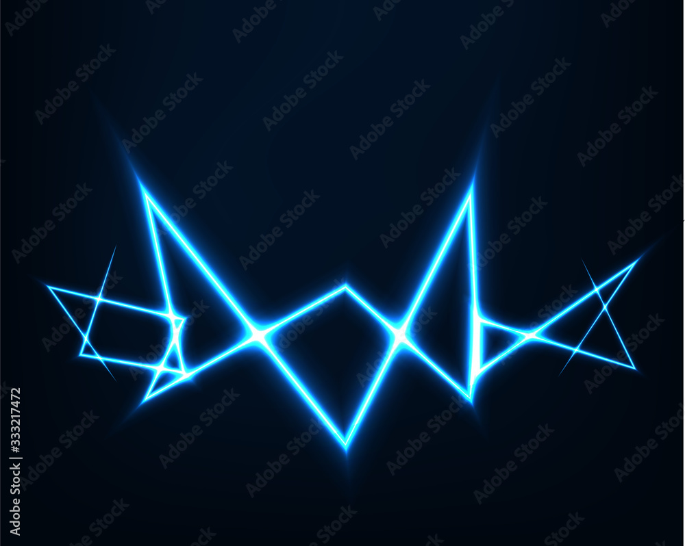 Poster abstract background vector electric light. spark flash effect. bright curved line. neon glowing curv