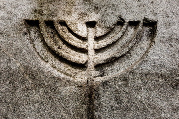 candle menorah symbol stone natural background