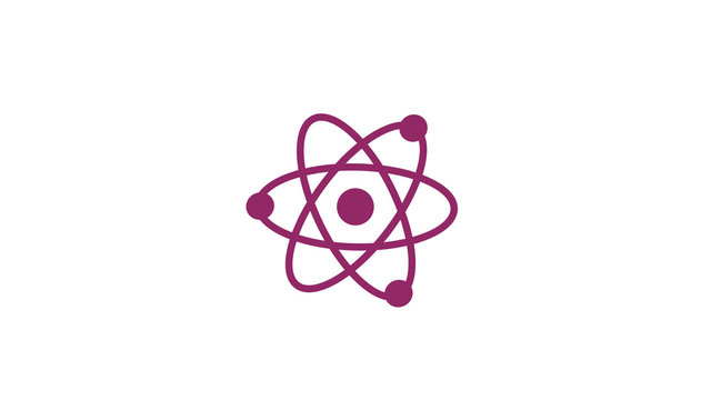Atom isolated on white background,Science icon,New atom icon