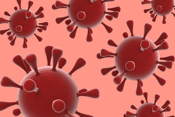 Coronavirus 2019-nCoV. Coronavirus isolated on white background. China pathogen respiratory infection. 3d rendering