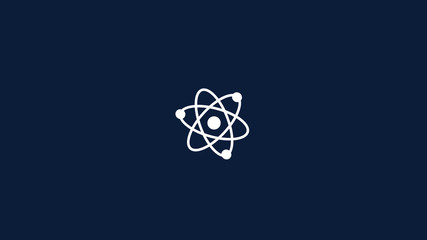 atom isolated on blue dark background,Science icon,science atom icon