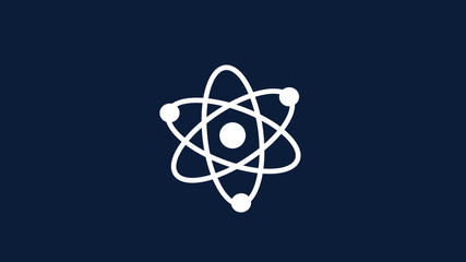 atom isolated on blue dark background,Science icon,science atom icon