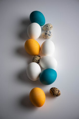 Easter composition on white background