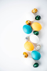 Easter composition on white background