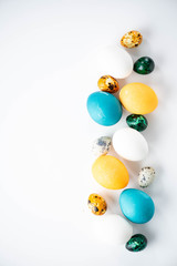 Easter composition on white background