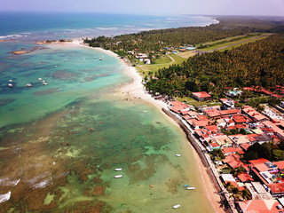 Aerial view of the beach