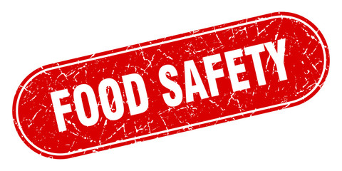 food safety sign. food safety grunge red stamp. Label