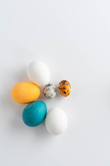 Easter composition on white background