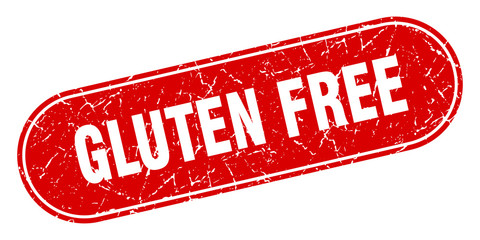 gluten free sign. gluten free grunge red stamp. Label