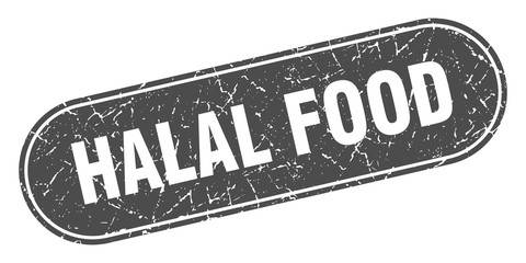 halal food sign. halal food grunge black stamp. Label