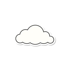 Clouds icon cartoon flat style isolated on white background. Cloud symbol design, logo, app. Design elements for the weather, cloud storage applications.