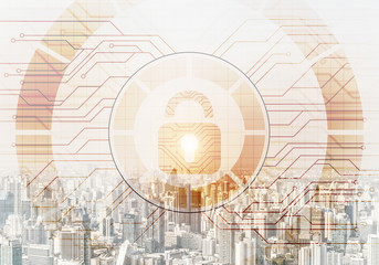Virtual locking mechanism on background downtown
