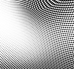 Halftone texture wave. Abstract pattern of dots. Template for printing on tissue packaging paper. Monochrome background