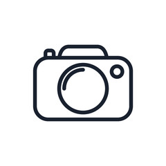 Camera icon vector isolated. simple snapshot photography sign symbol for website design.
