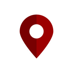 Pin Location sign Isolated icon vector. Navigation map, gps, direction, compass