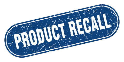 product recall sign. product recall grunge blue stamp. Label