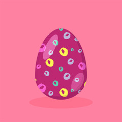 Simple Easter egg shape - traditional symbol of holiday. Flat design. Vector illustration.