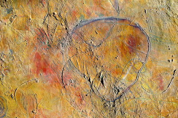 Abstract paint colors and textures in multiple colors