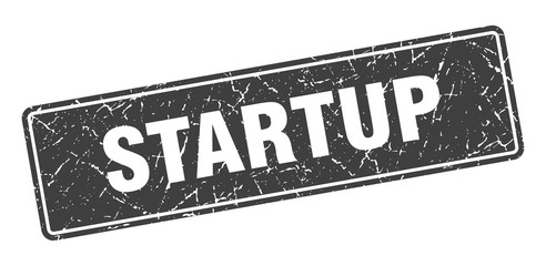 Fototapeta premium startup stamp. startup vintage gray label. Sign