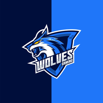 Awesome Wolf E Sport Gaming Logo