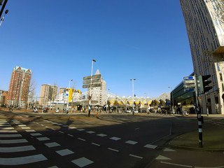 European city the main square of Rotterdam