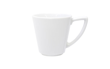 White coffee mug isolated on white with clipping path.