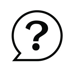 question mark icon on white background
