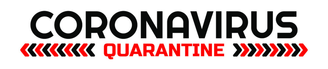 coronavirus quarantine sign vector icon