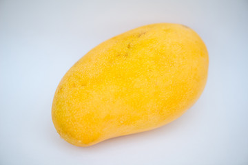 Yellow mango on white background