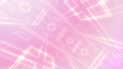 Disco club space illumination neon light room floor wall 3D illustration abstract background