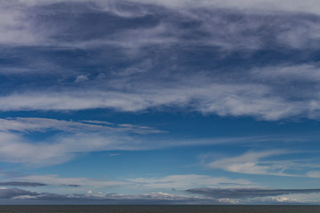 Storm clouds in the sky. Water in the form of steam.