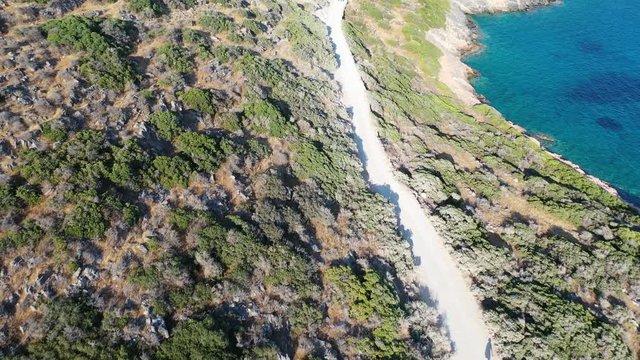 Aerial view of Kalydon Island, Crete, Greece