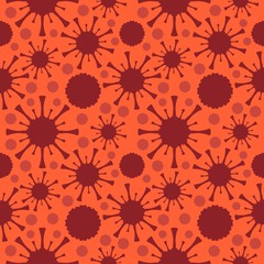 Viruses seamless pattern, abstract background. Illustration of coronavirus.