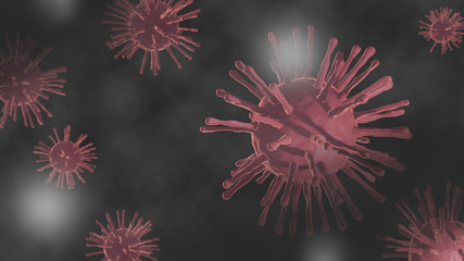 Coronavirus disease COVID-19 concept, Image of virus.