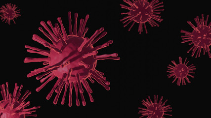 Coronavirus disease COVID-19 concept, Image of virus.