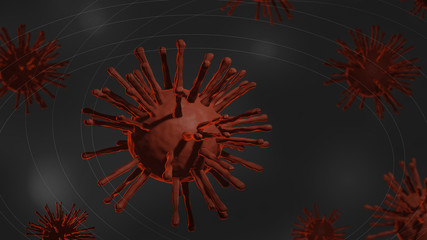 Coronavirus disease COVID-19 concept, Image of virus.