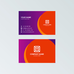 Vector modern creative and clean business card template. Flat design