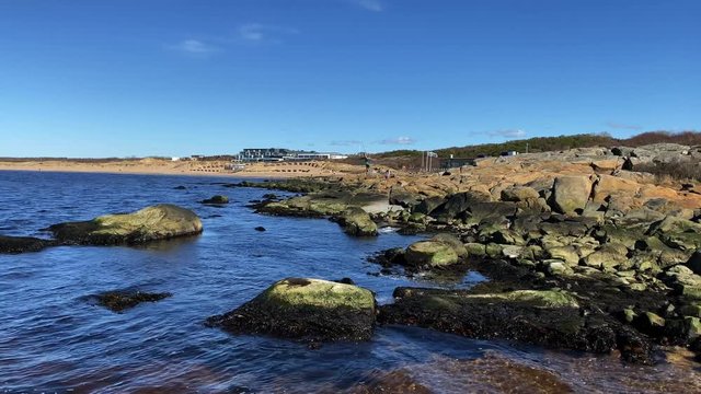 Tylosand Beach, one of Swedens most popular beaches located in Tylosand, Halmstad, Sweden.