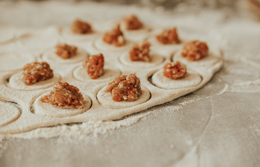 the process of making homemade dumplings