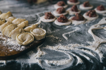 the process of cooking dumplings